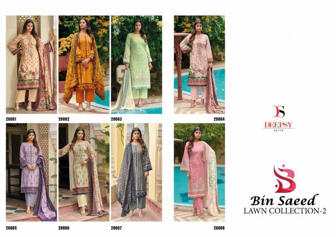 Bin Saeed Lawn Collection 2 By Deepsy Cotton Salwar Suits Catalog